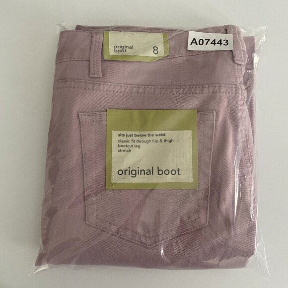 Ann Taylor Loft Original Boot Jeans Size 8 Pink Mid Rise Bootleg Stretch - Picture 11 of 11